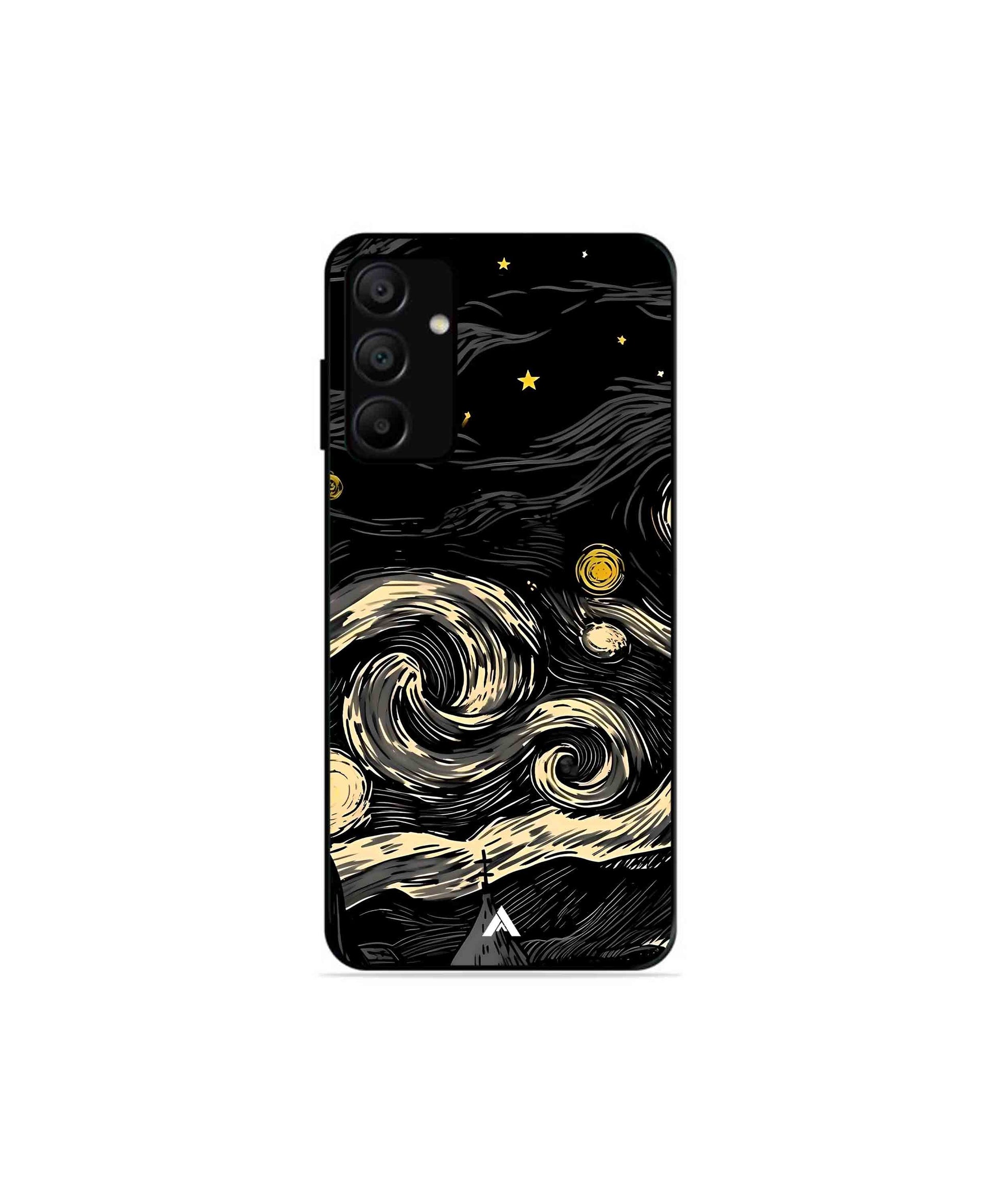 Starry Night Metal Back Cover Phone Case for Samsung Galaxy A15 5G