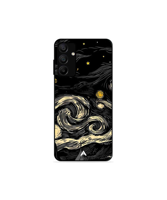 Starry Night Metal Back Cover Phone Case for Samsung Galaxy A15 5G