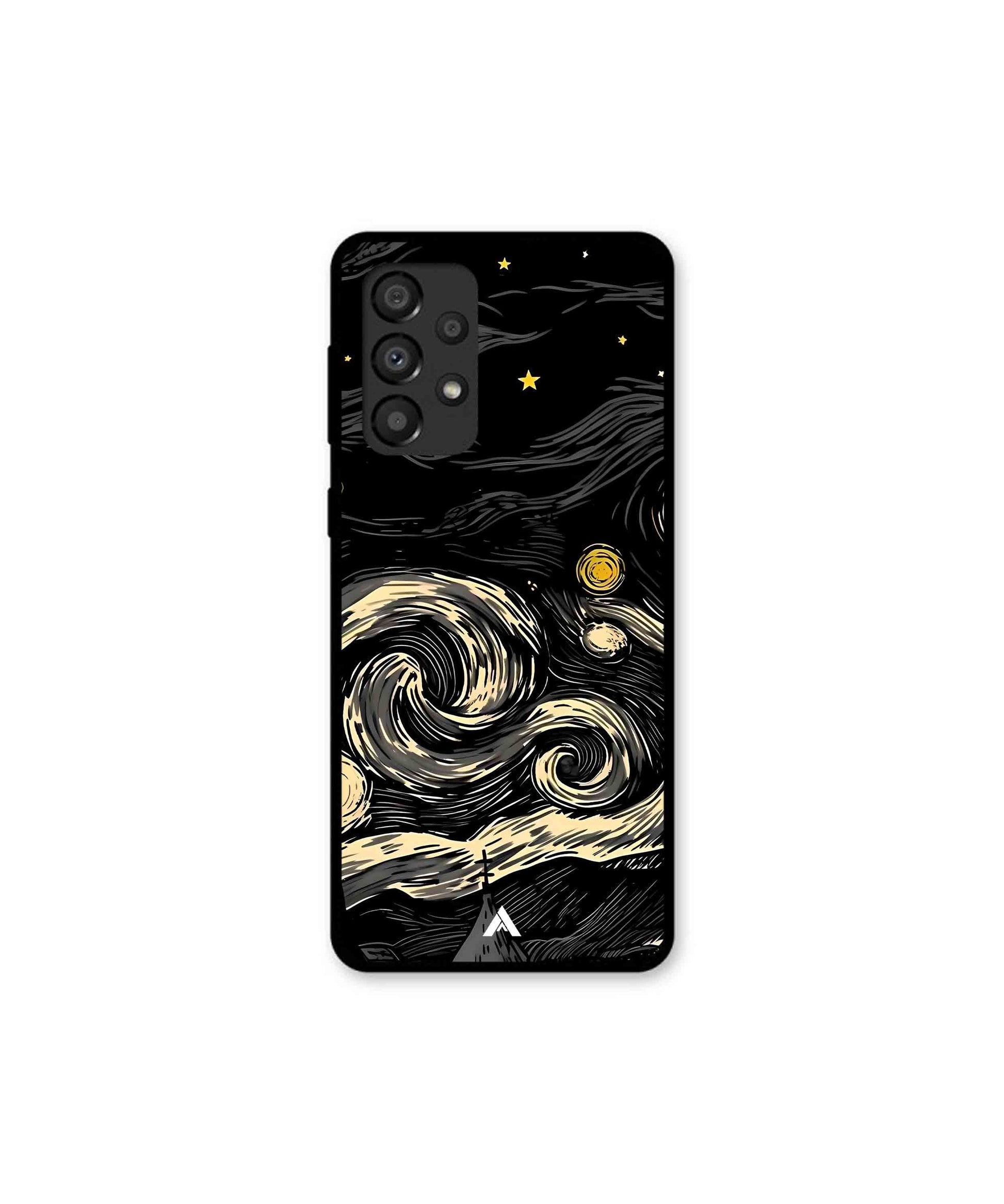 Starry Night Metal Back Cover Phone Case for Samsung Galaxy A33 5G