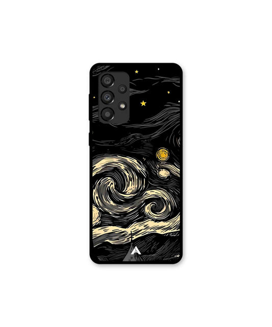 Starry Night Metal Back Cover Phone Case for Samsung Galaxy A33 5G