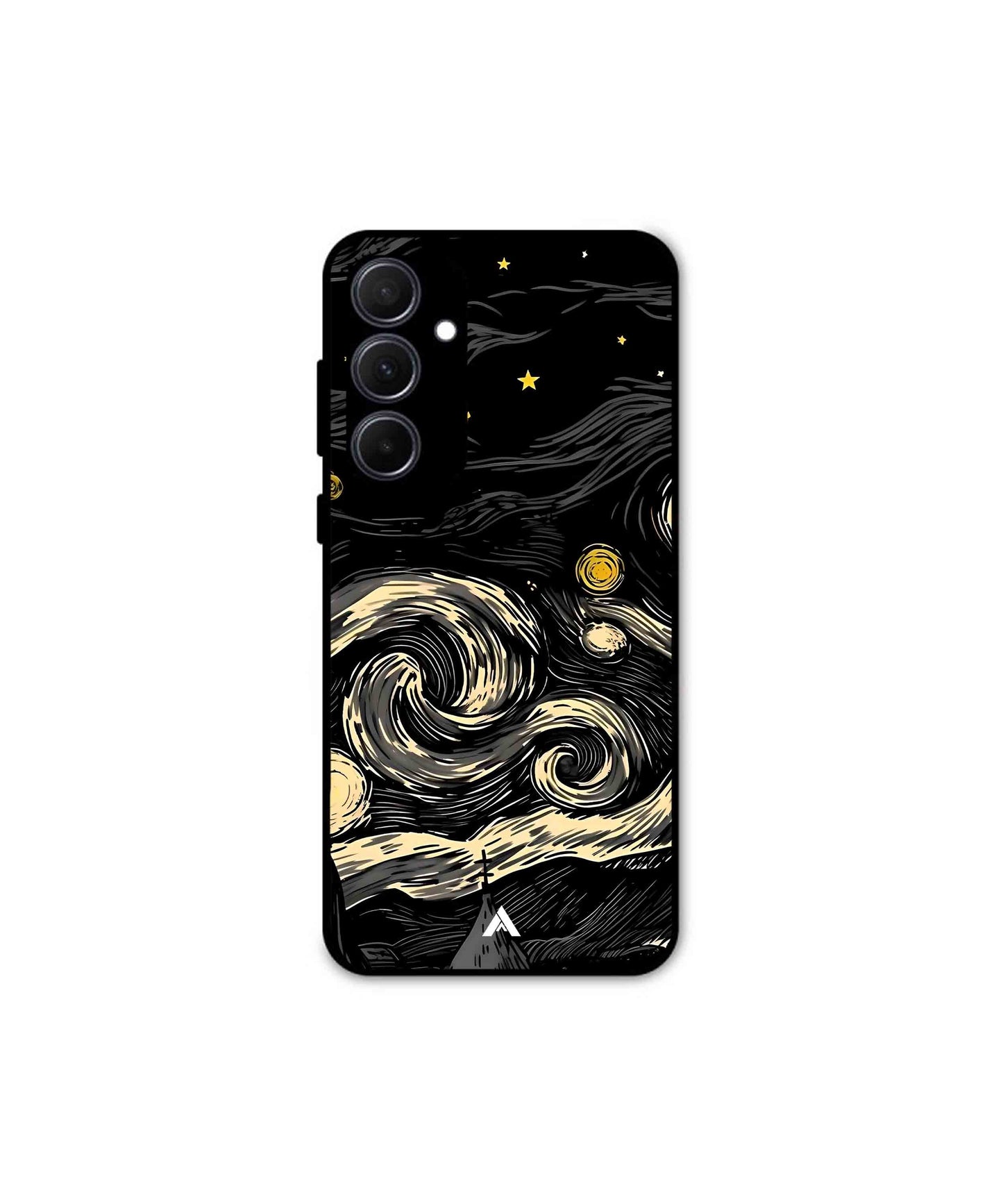 Starry Night Metal Back Cover Phone Case for Samsung Galaxy A35