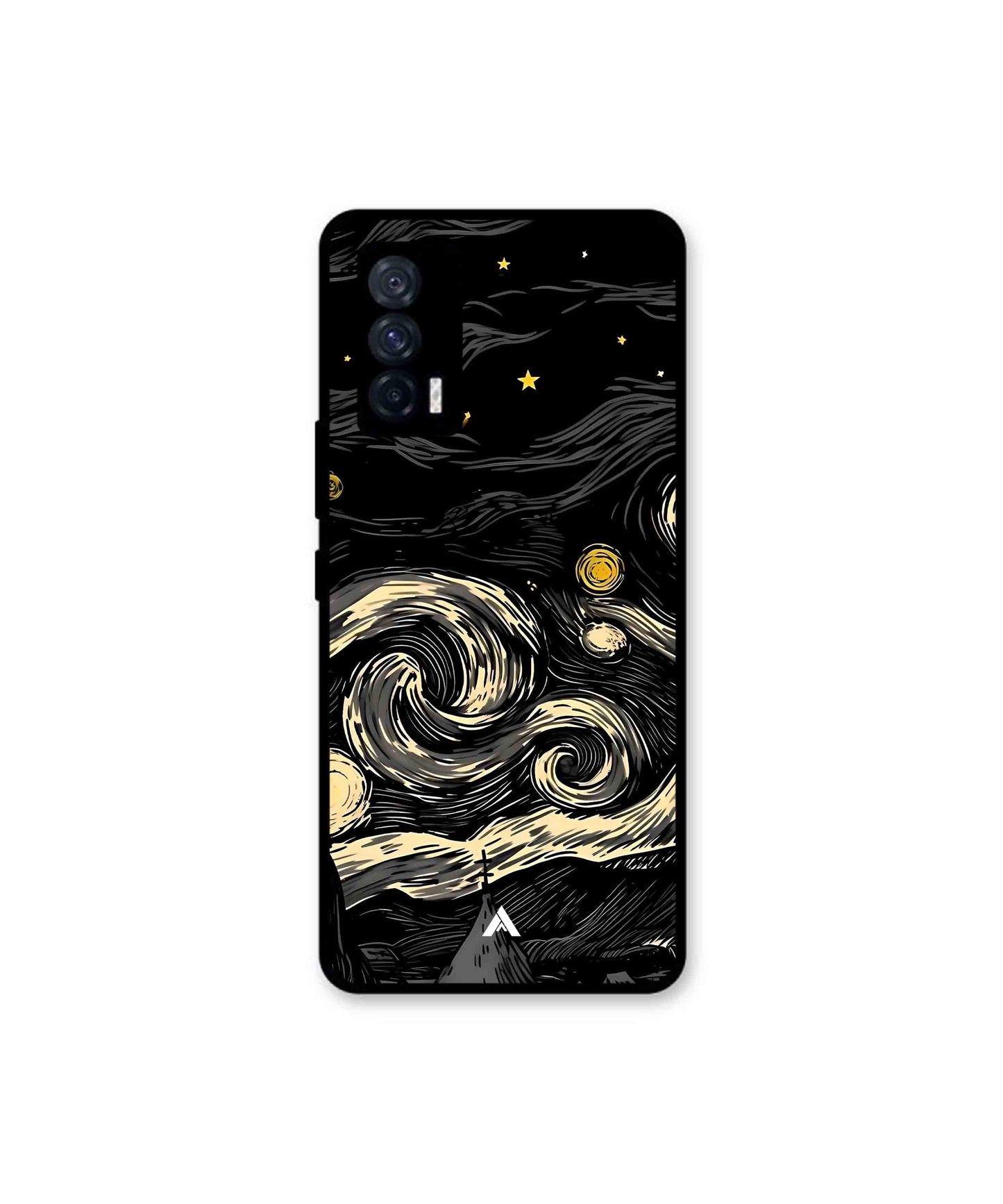Starry Night Metal Back Cover Phone Case for iQOO 7
