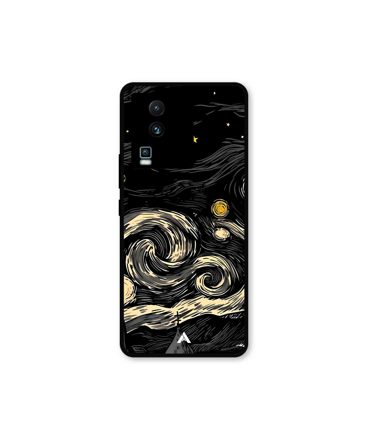 Starry Night Metal Back Cover Phone Case for iQOO Neo 7