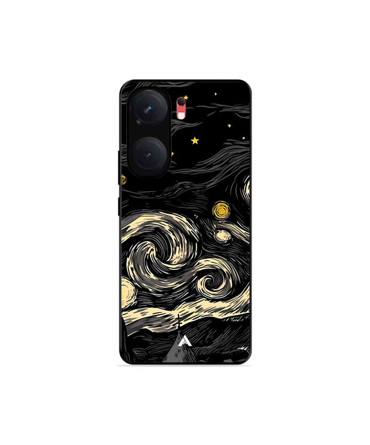 Starry Night Metal Back Cover Phone Case for iQOO Neo 9 Pro