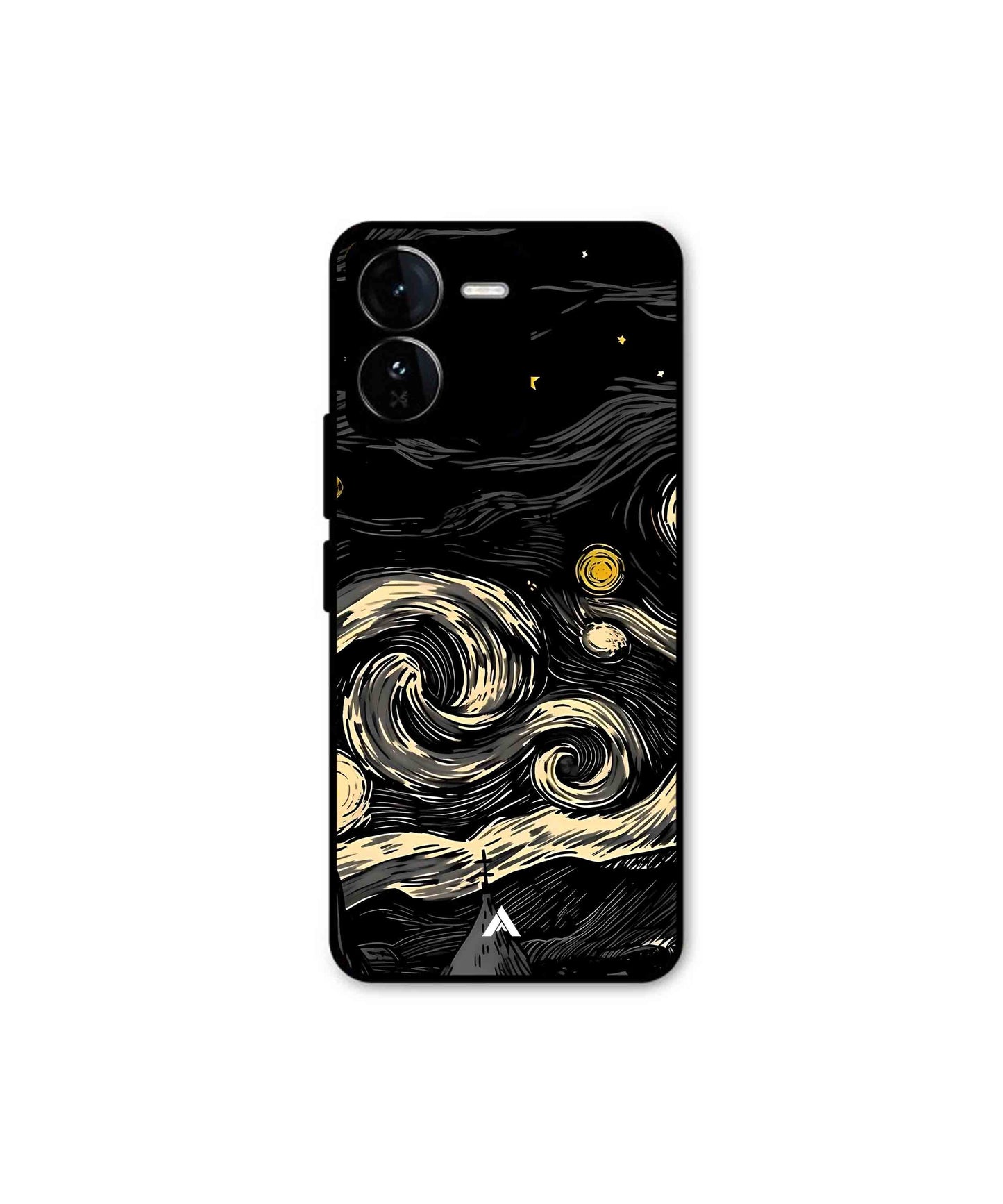 Starry Night Metal Back Cover Phone Case for iQOO Z9