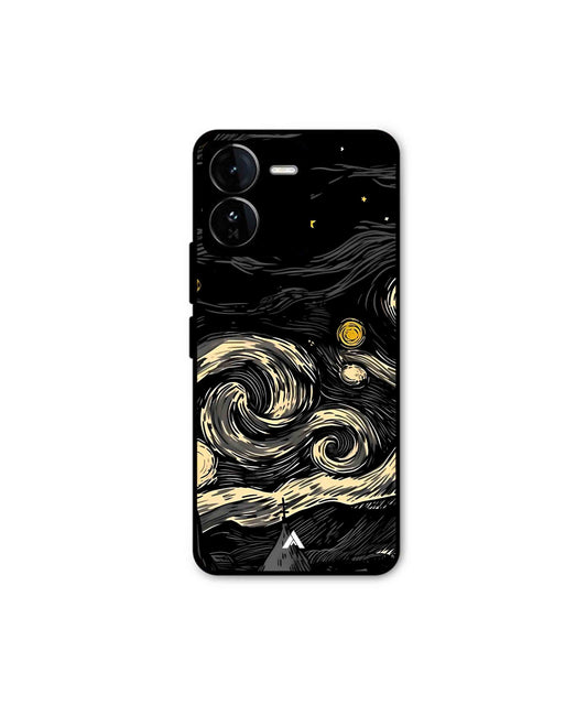 Starry Night Metal Back Cover Phone Case for iQOO Z9