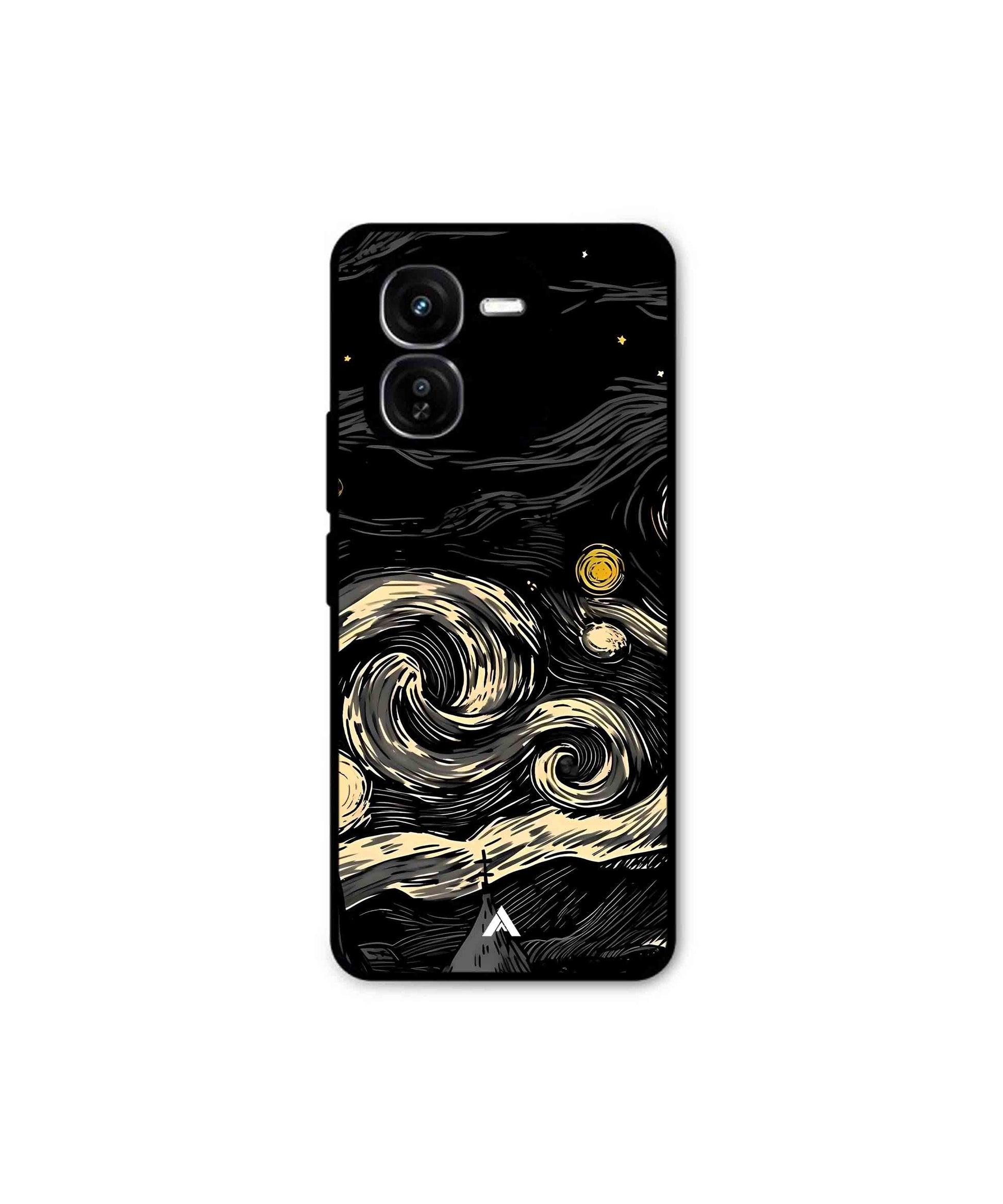 Starry Night Metal Back Cover Phone Case for iQOO Z9x