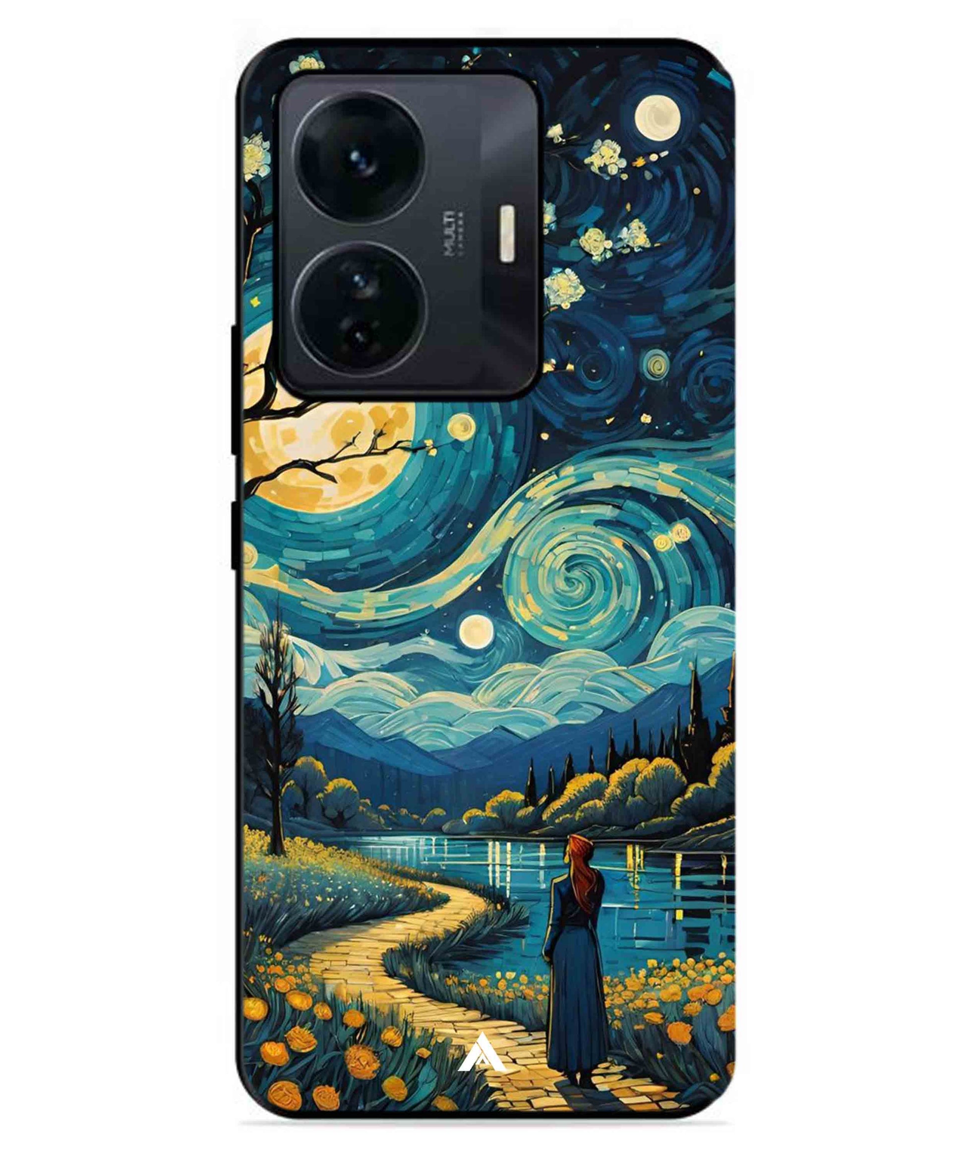 Starry Eve Art Aesthetic Metal Back Cover Phone Case for IQOO Z6 Pro