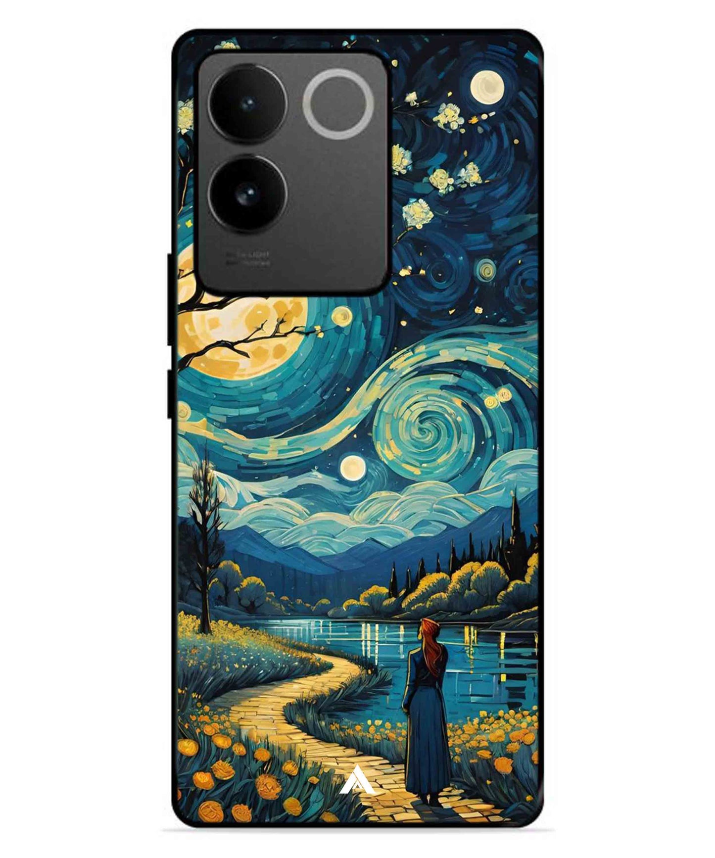 Starry Eve Art Aesthetic Metal Back Cover Phone Case for IQOO Z7 Pro