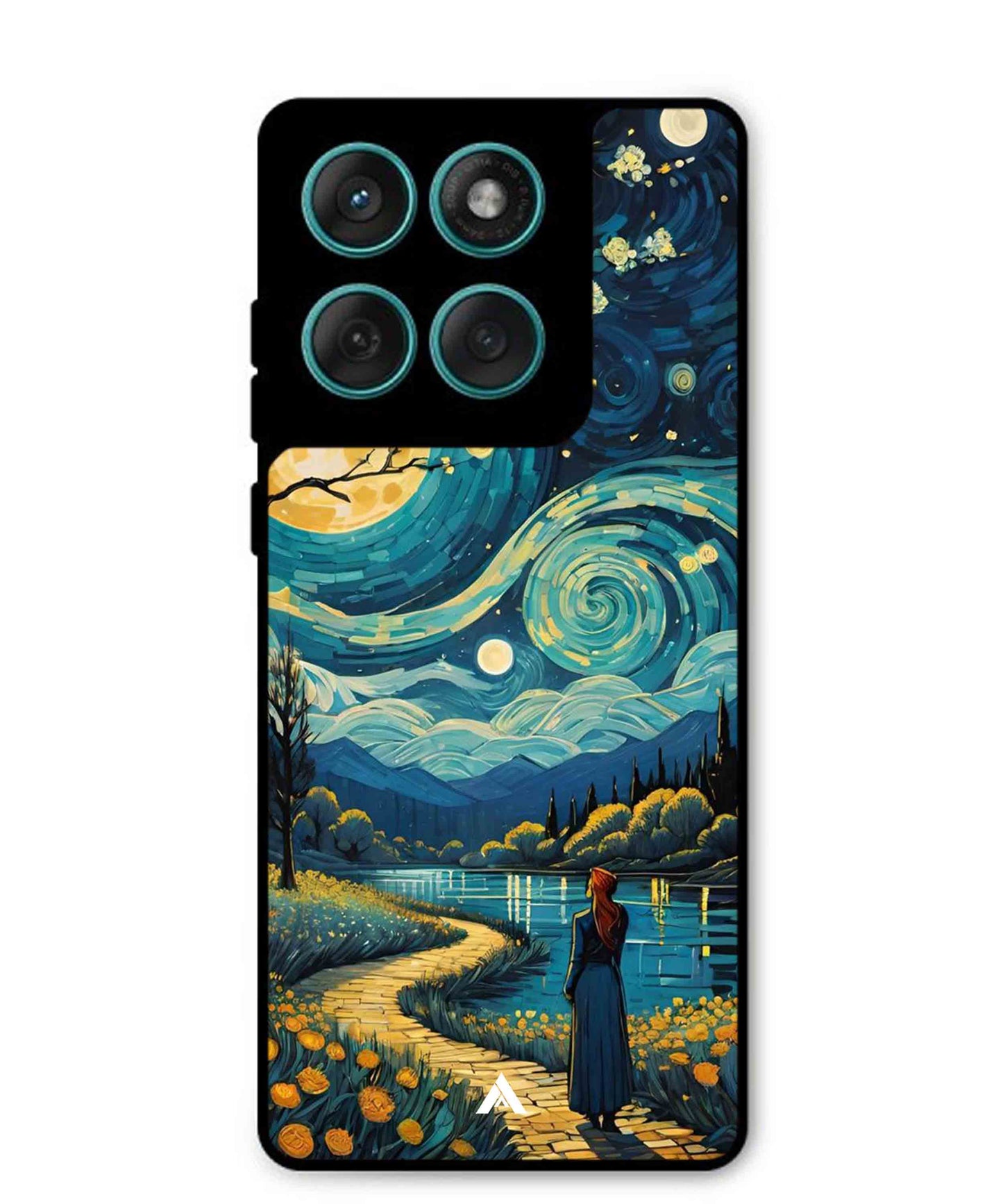 Starry Eve Art Aesthetic Metal Back Cover Phone Case for Moto Edge 60 Fusion