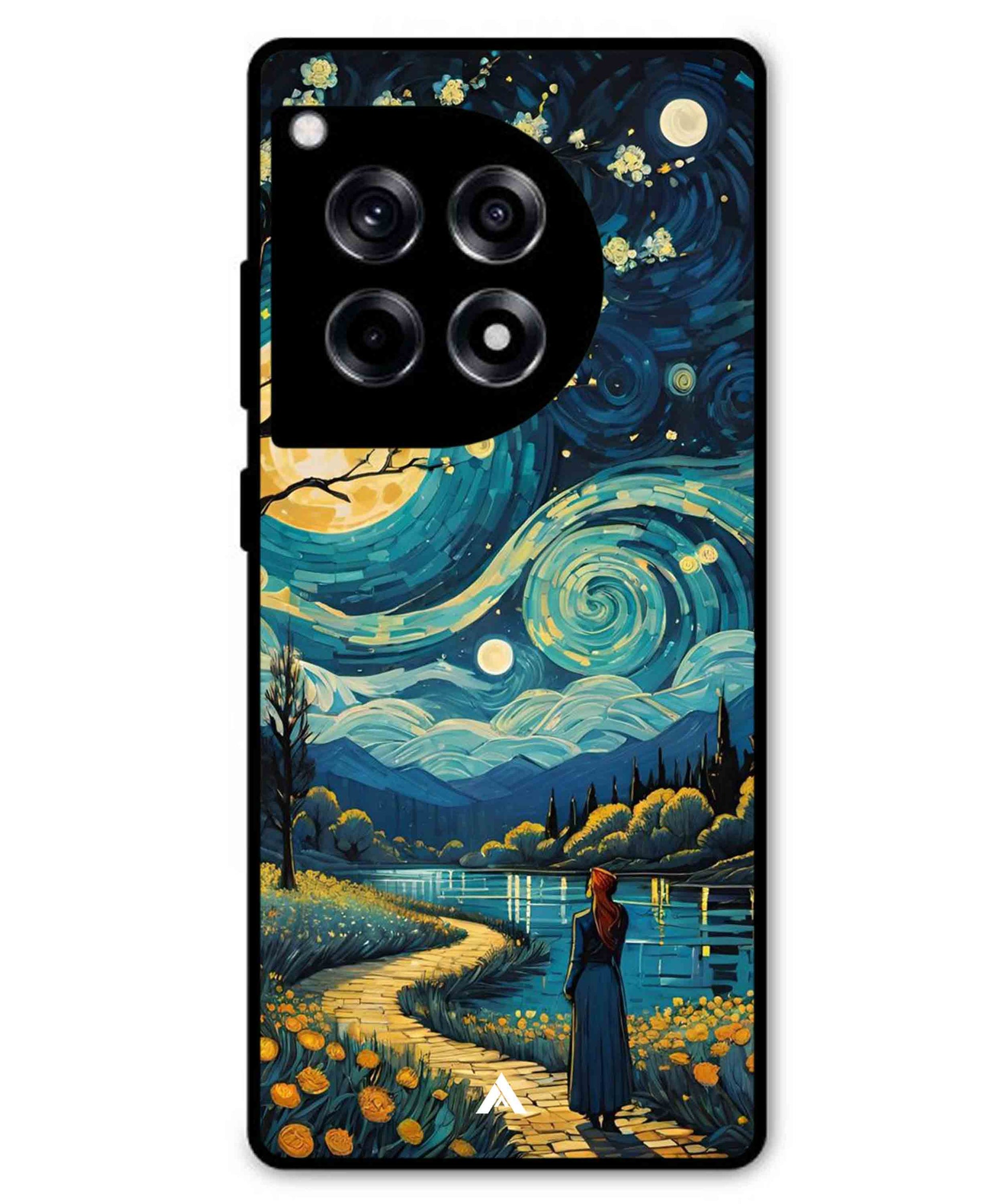 Starry Eve Art Aesthetic Metal Back Cover Phone Case for Oneplus 12R
