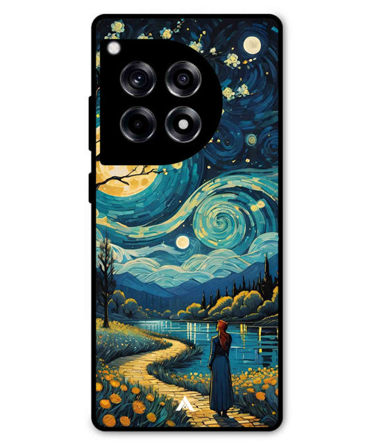 Starry Eve Art Aesthetic Metal Back Cover Phone Case for Oneplus 12R