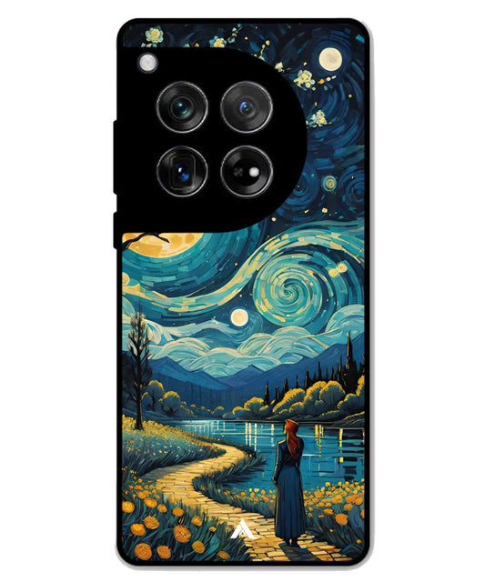 Starry Eve Art Aesthetic Metal Back Cover Phone Case for Oneplus 12