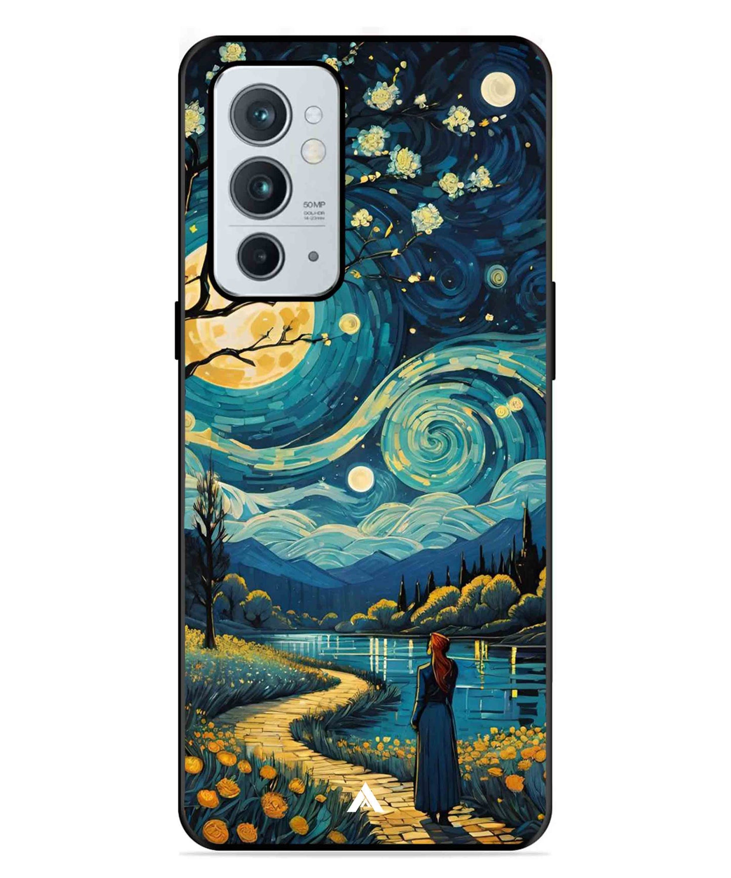 Starry Eve Art Aesthetic Metal Back Cover Phone Case for Oneplus 9RT
