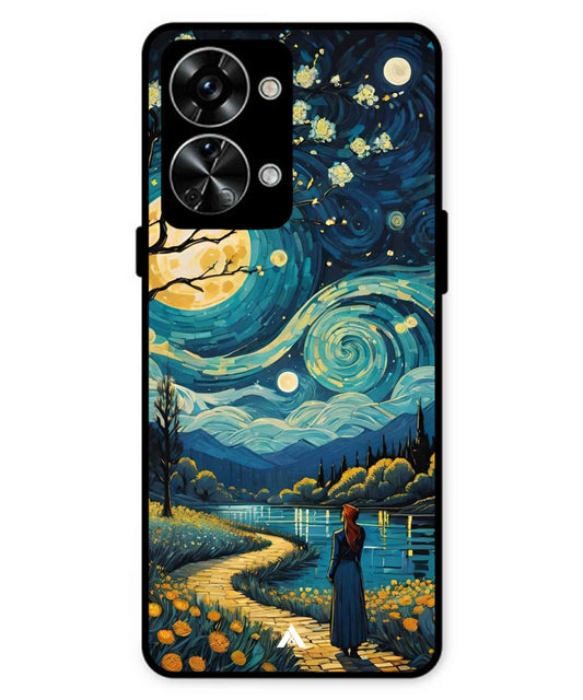 Starry Eve Art Aesthetic Metal Back Cover Phone Case for Oneplus Nord 2T