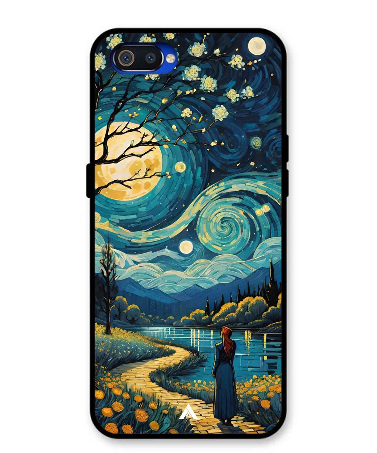 Starry Eve Art Aesthetic Metal Back Cover Phone Case for Oppo A1K