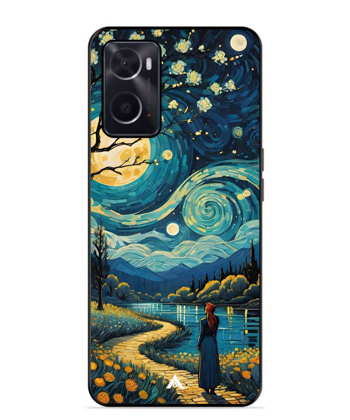 Starry Eve Art Aesthetic Metal Back Cover Phone Case for Oppo A36