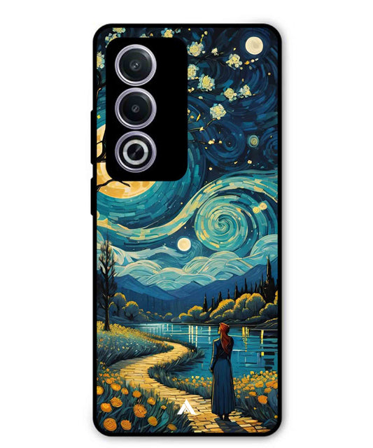 Starry Eve Art Aesthetic Metal Back Cover Phone Case for Oppo A3 Pro