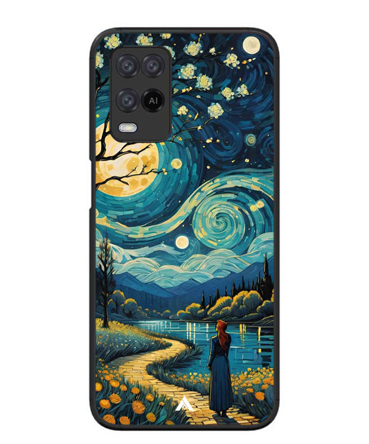 Starry Eve Art Aesthetic Metal Back Cover Phone Case for Oppo A54