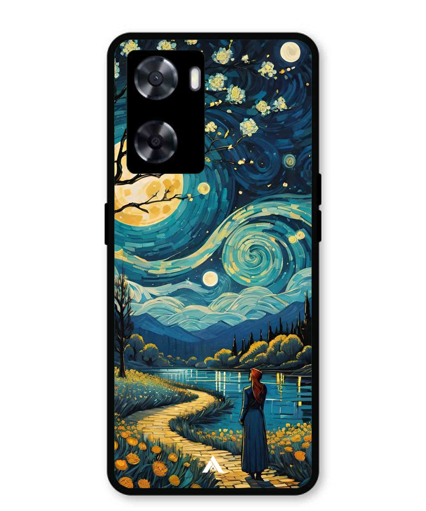 Starry Eve Art Aesthetic Metal Back Cover Phone Case for Oppo A57