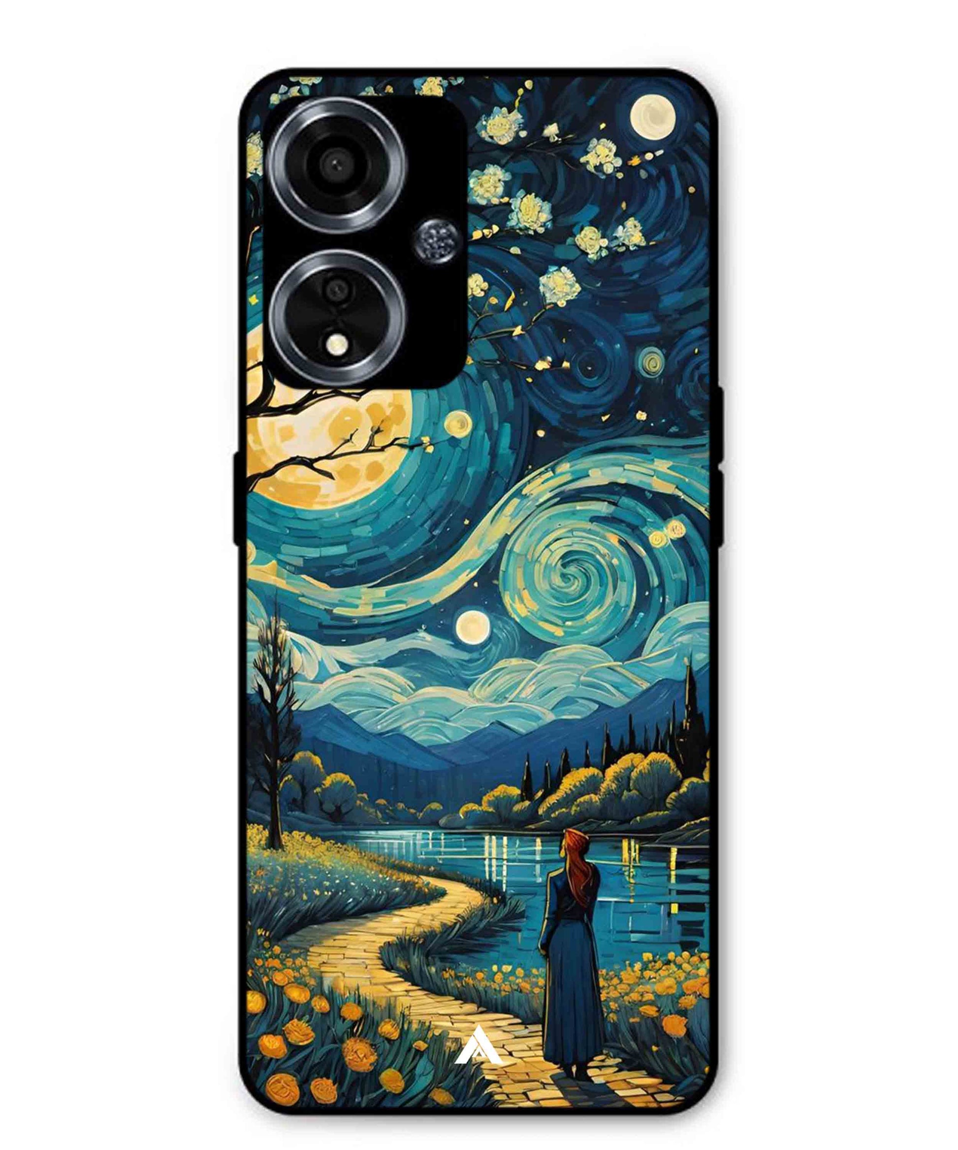 Starry Eve Art Aesthetic Metal Back Cover Phone Case for Oppo A59