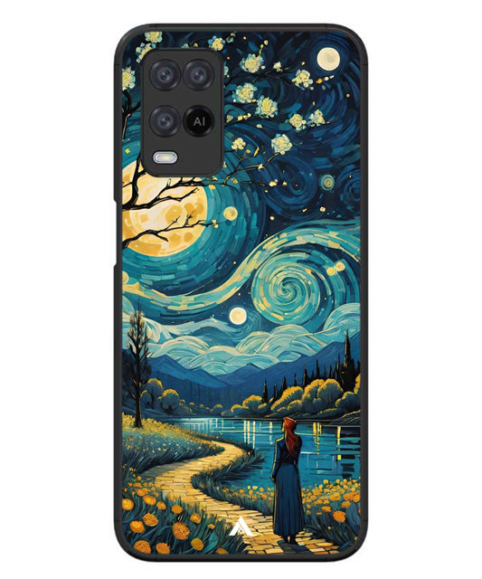 Starry Eve Art Aesthetic Metal Back Cover Phone Case for Oppo A74