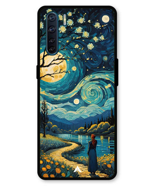 Starry Eve Art Aesthetic Metal Back Cover Phone Case for Oppo A91