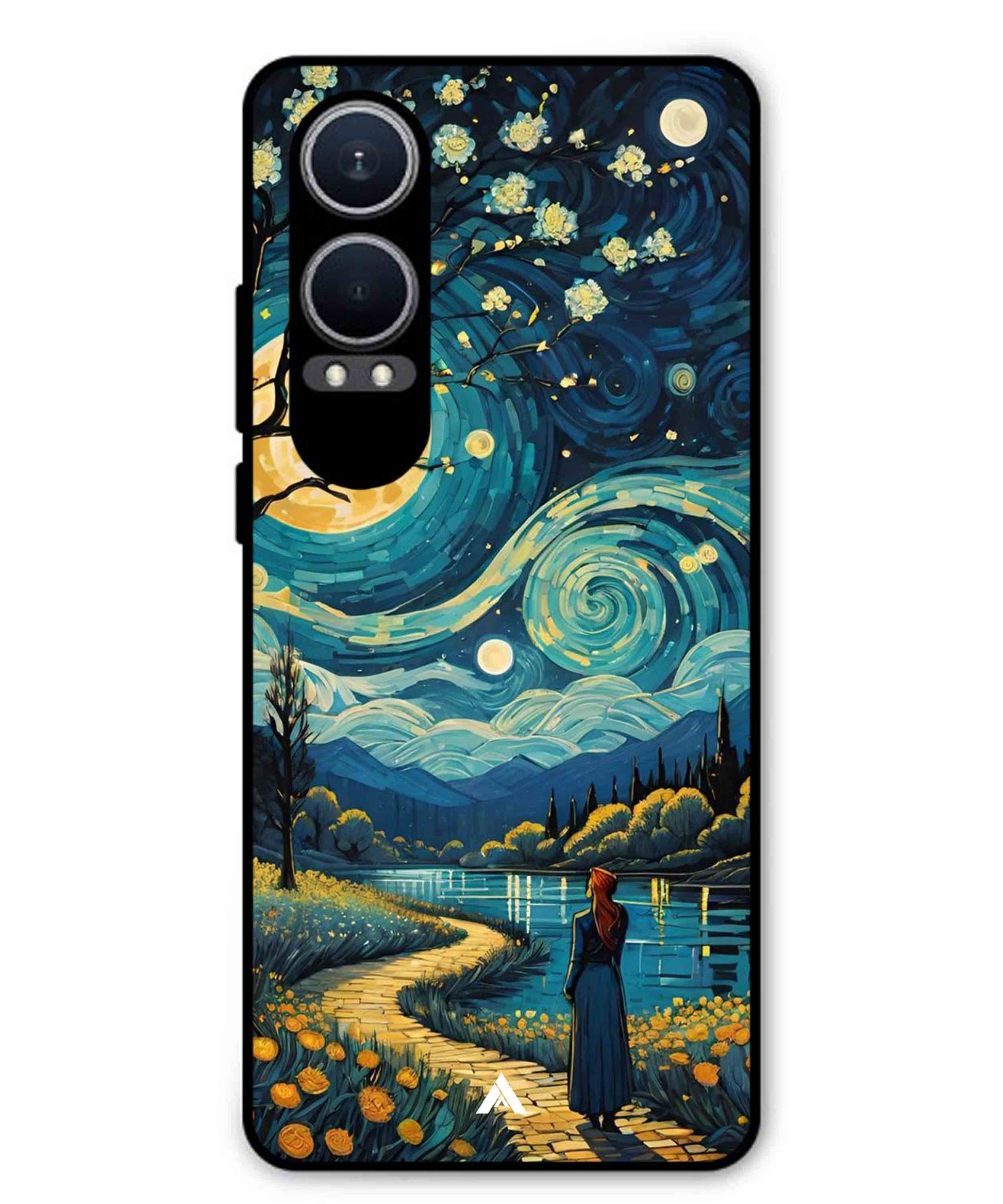 Starry Eve Art Aesthetic Metal Back Cover Phone Case for Oppo K12x