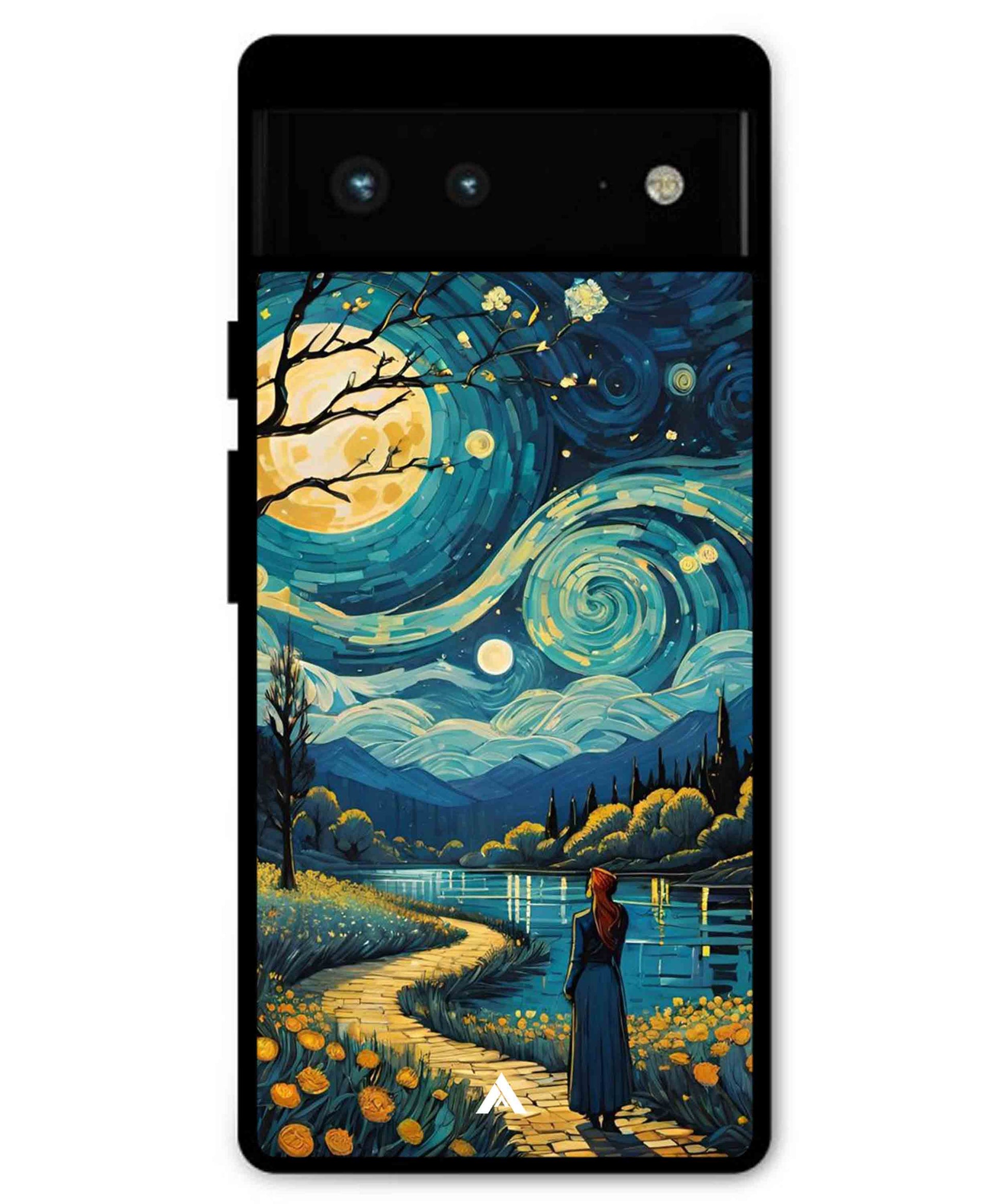 Starry Eve Art Aesthetic Metal Back Cover Phone Case for Pixel 6 Pro