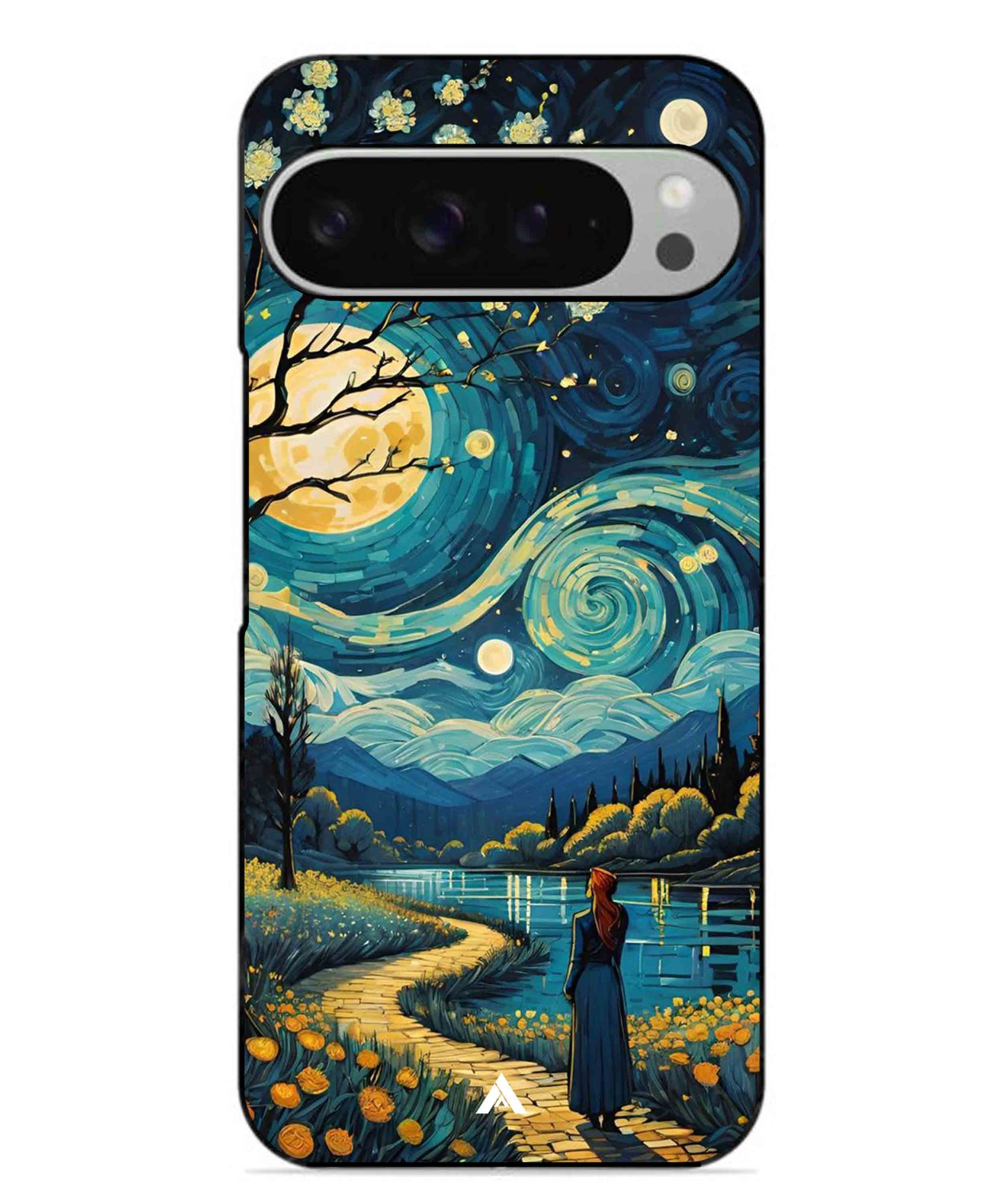 Starry Eve Art Aesthetic Metal Back Cover Phone Case for Pixel 9 Pro