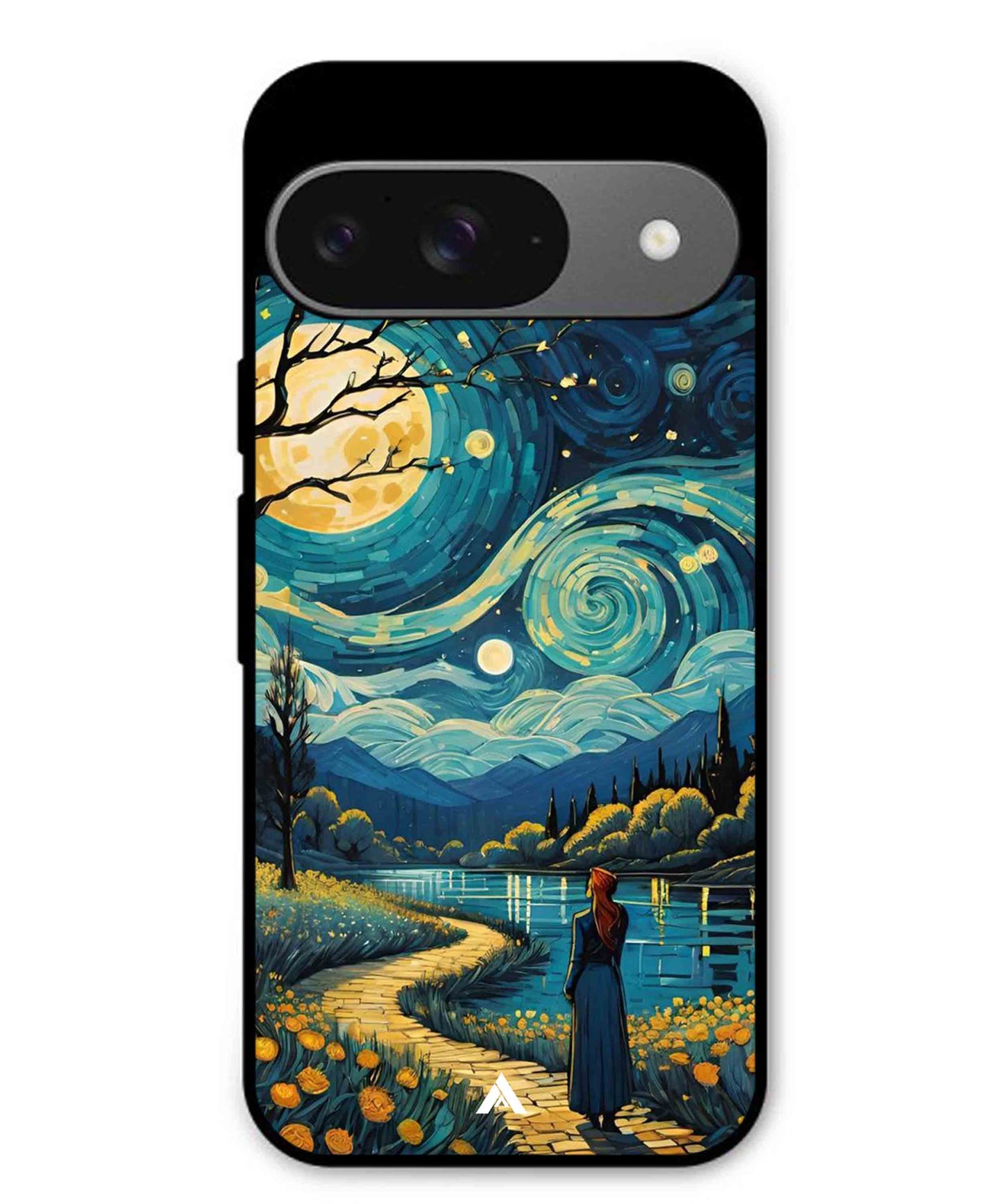 Starry Eve Art Aesthetic Metal Back Cover Phone Case for Pixel 9