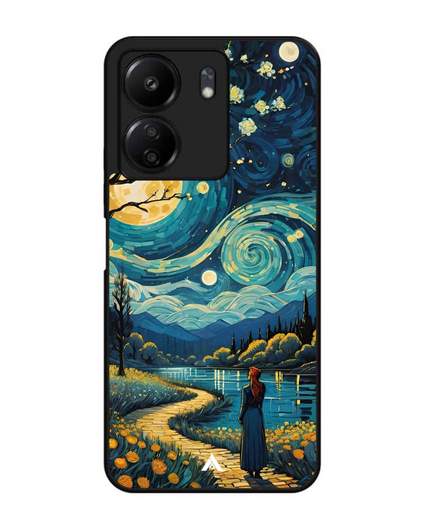Starry Eve Art Aesthetic Metal Back Cover Phone Case for Poco C65