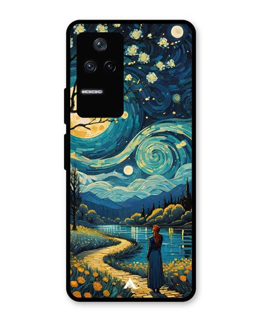 Starry Eve Art Aesthetic Metal Back Cover Phone Case for Poco F4