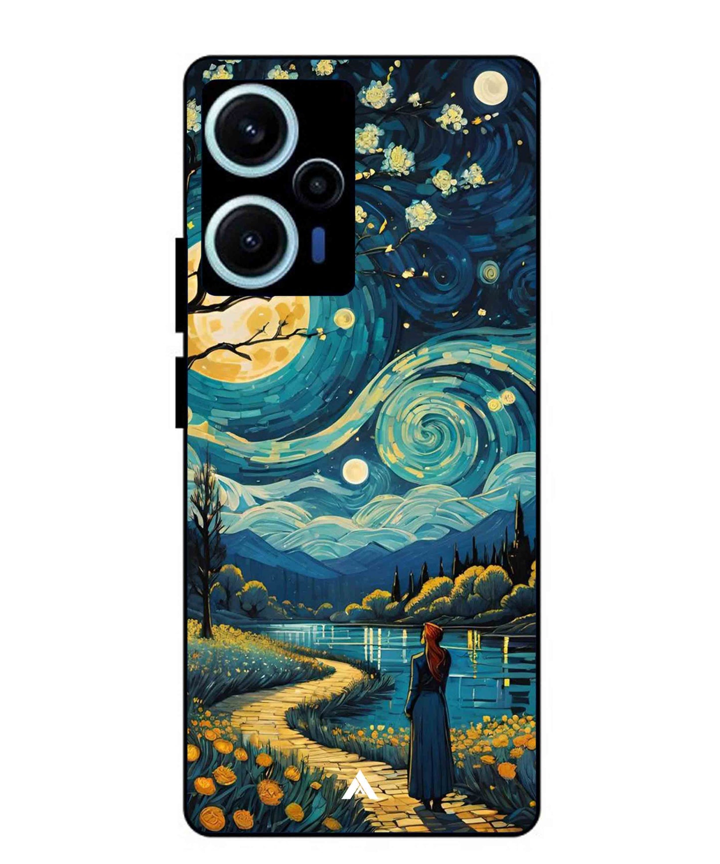 Starry Eve Art Aesthetic Metal Back Cover Phone Case for Poco F5