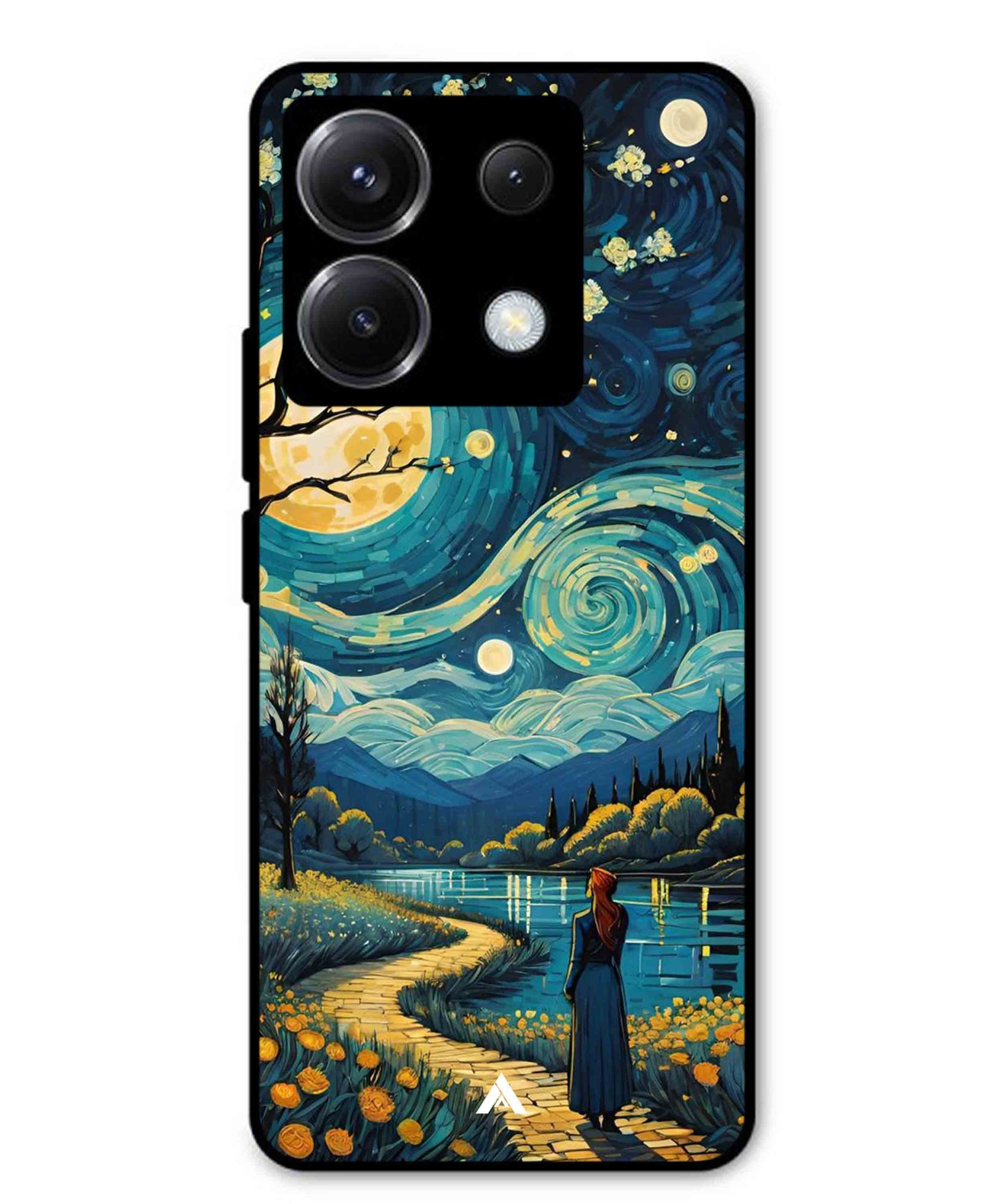 Starry Eve Art Aesthetic Metal Back Cover Phone Case for Poco X6