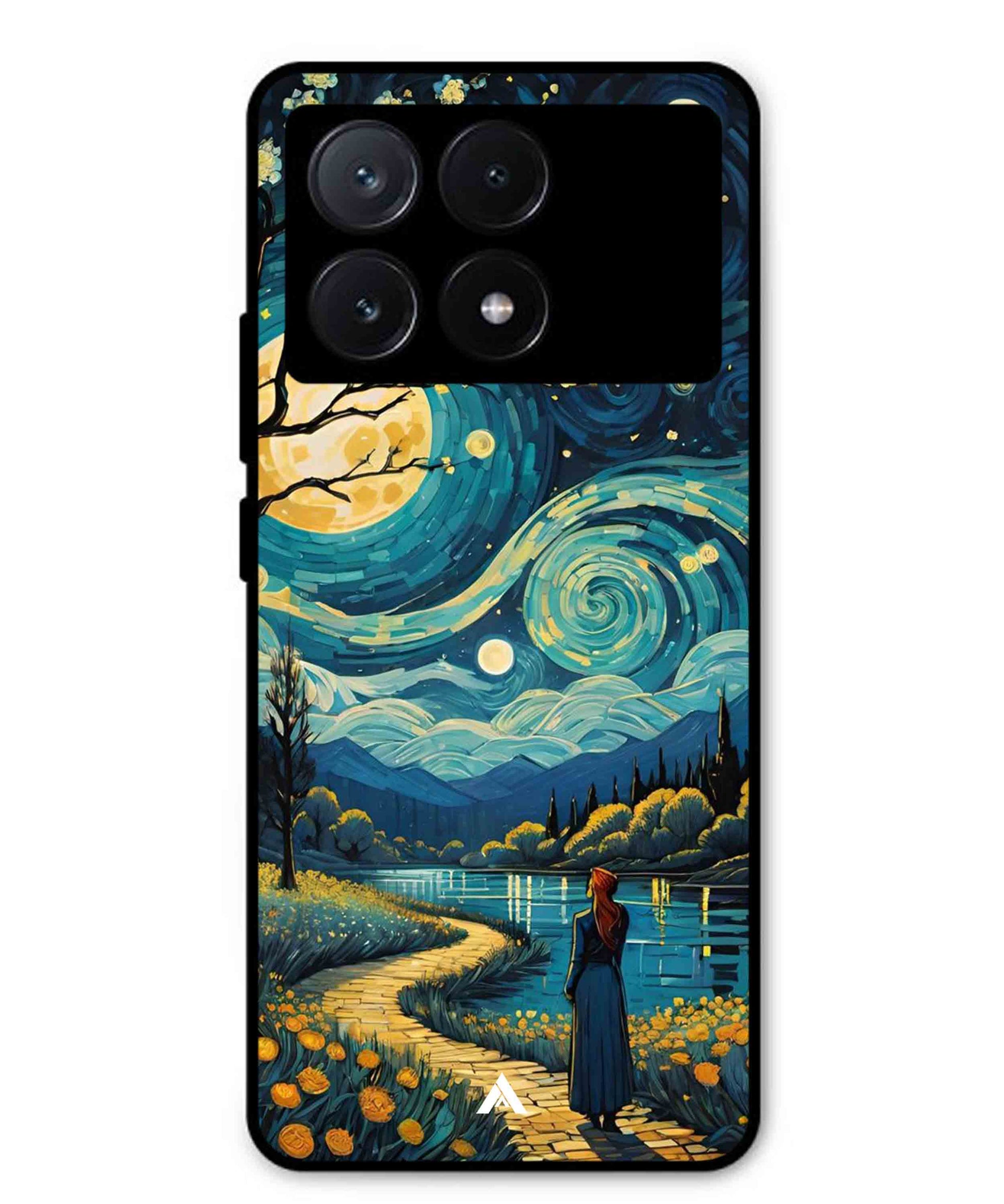 Starry Eve Art Aesthetic Metal Back Cover Phone Case for Poco X6 Pro