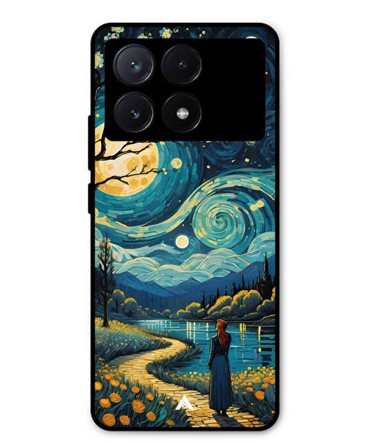 Starry Eve Art Aesthetic Metal Back Cover Phone Case for Poco X6 Pro