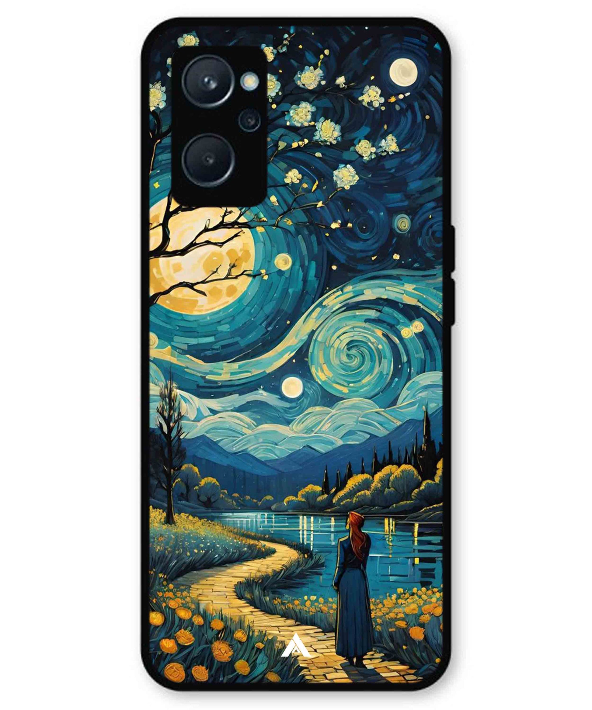 Starry Eve Art Aesthetic Metal Back Cover Phone Case for Realme 10