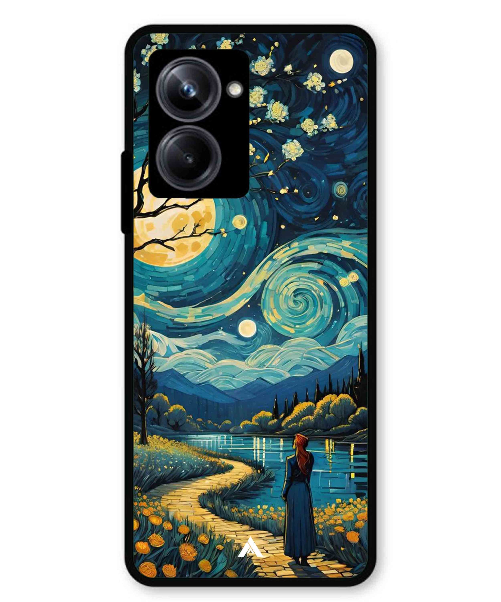 Starry Eve Art Aesthetic Metal Back Cover Phone Case for Realme 10 Pro