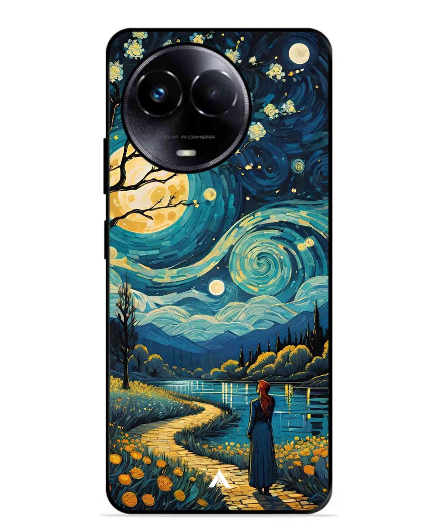 Starry Eve Art Aesthetic Metal Back Cover Phone Case for Realme 11X