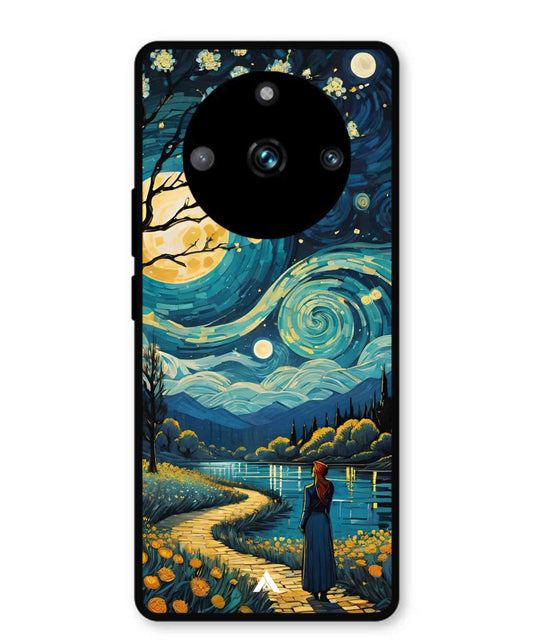 Starry Eve Art Aesthetic Metal Back Cover Phone Case for Realme 11 Pro Plus