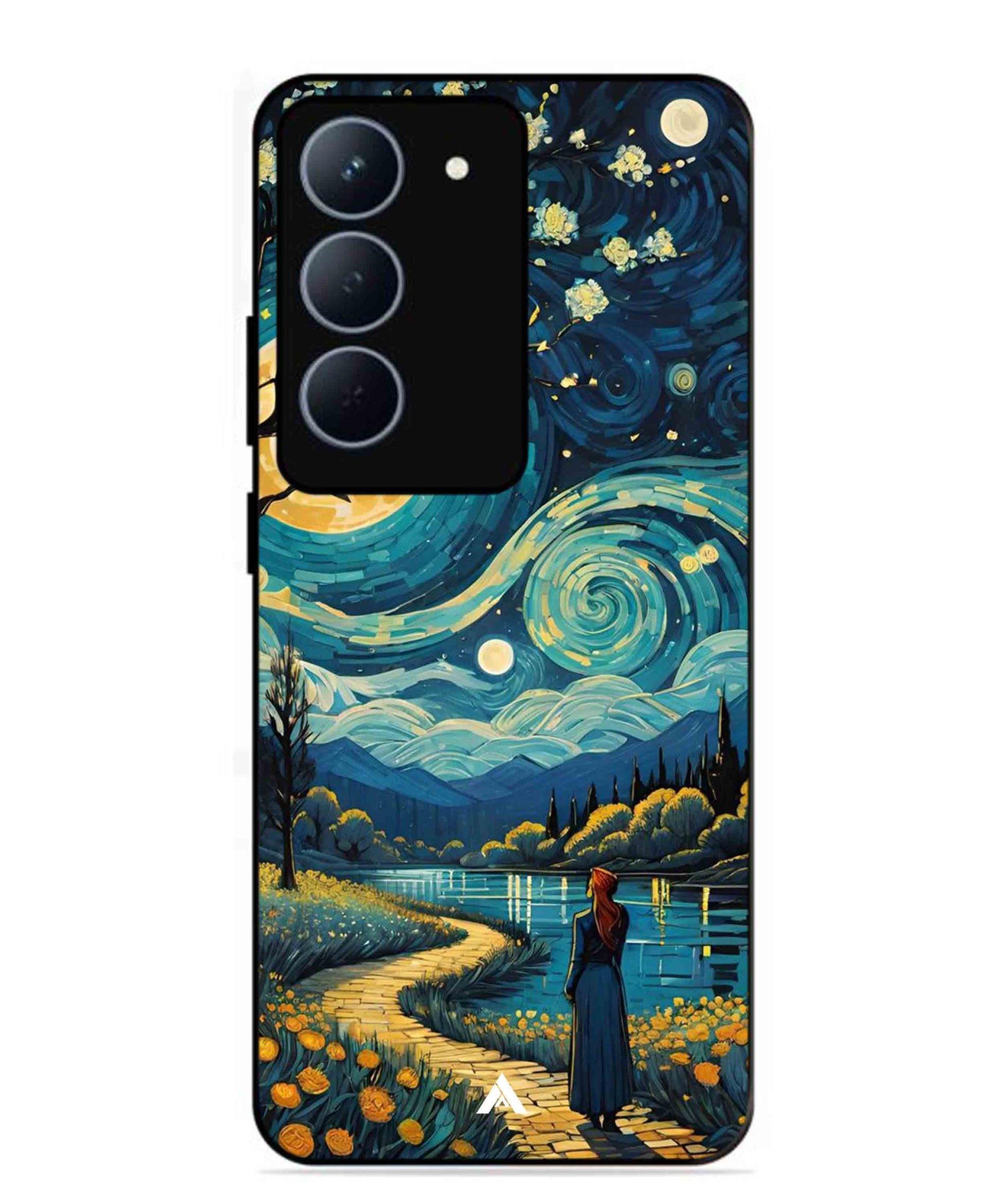 Starry Eve Art Aesthetic Metal Back Cover Phone Case for Realme 14X