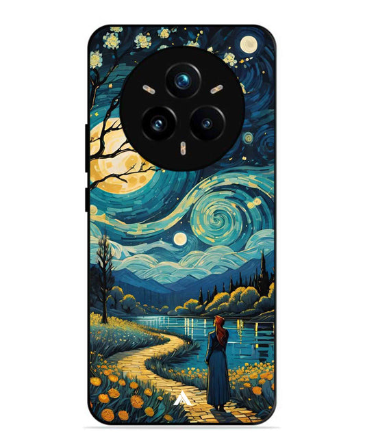 Starry Eve Art Aesthetic Metal Back Cover Phone Case for Realme 14 Pro Plus