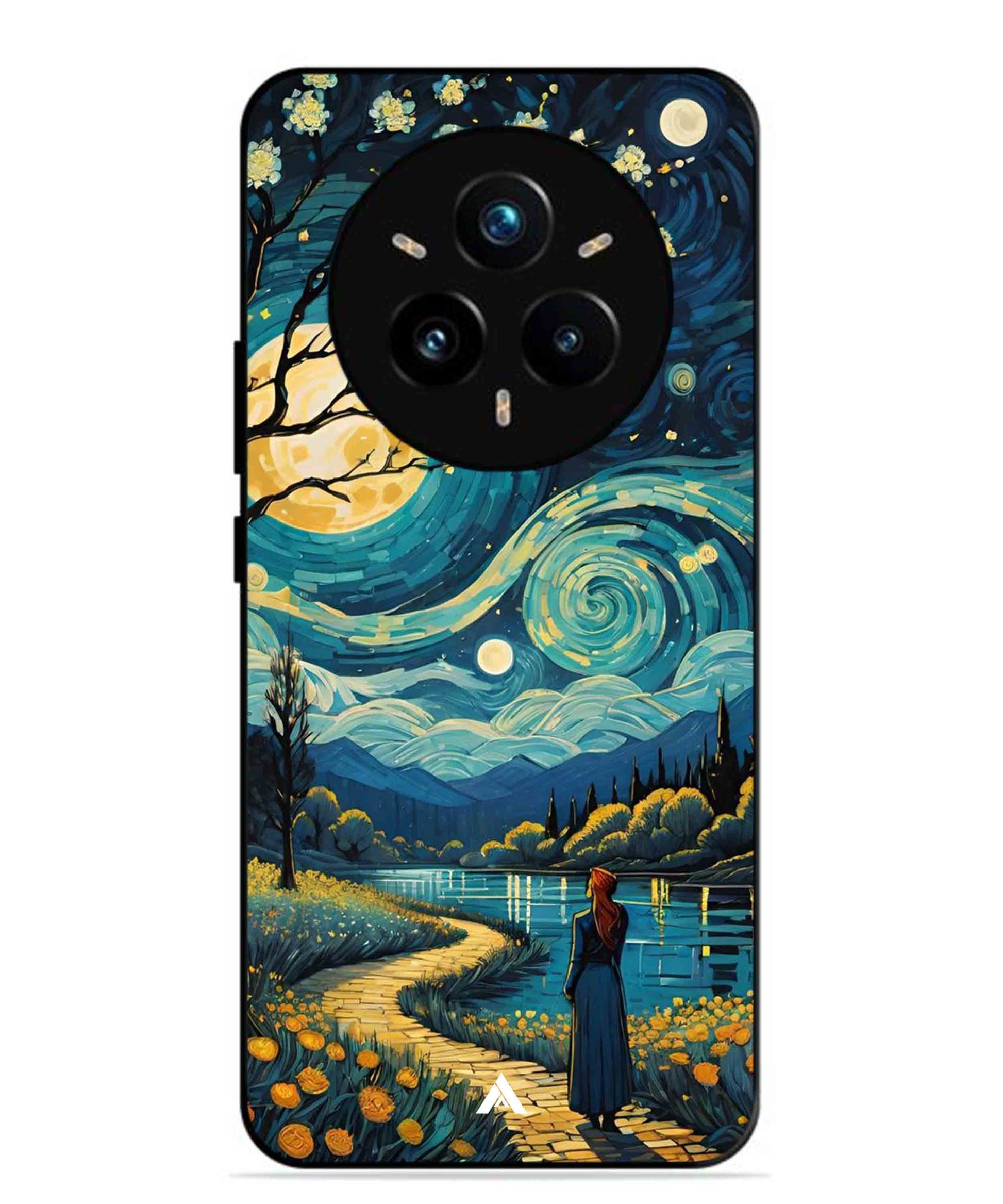 Starry Eve Art Aesthetic Metal Back Cover Phone Case for Realme 14 Pro