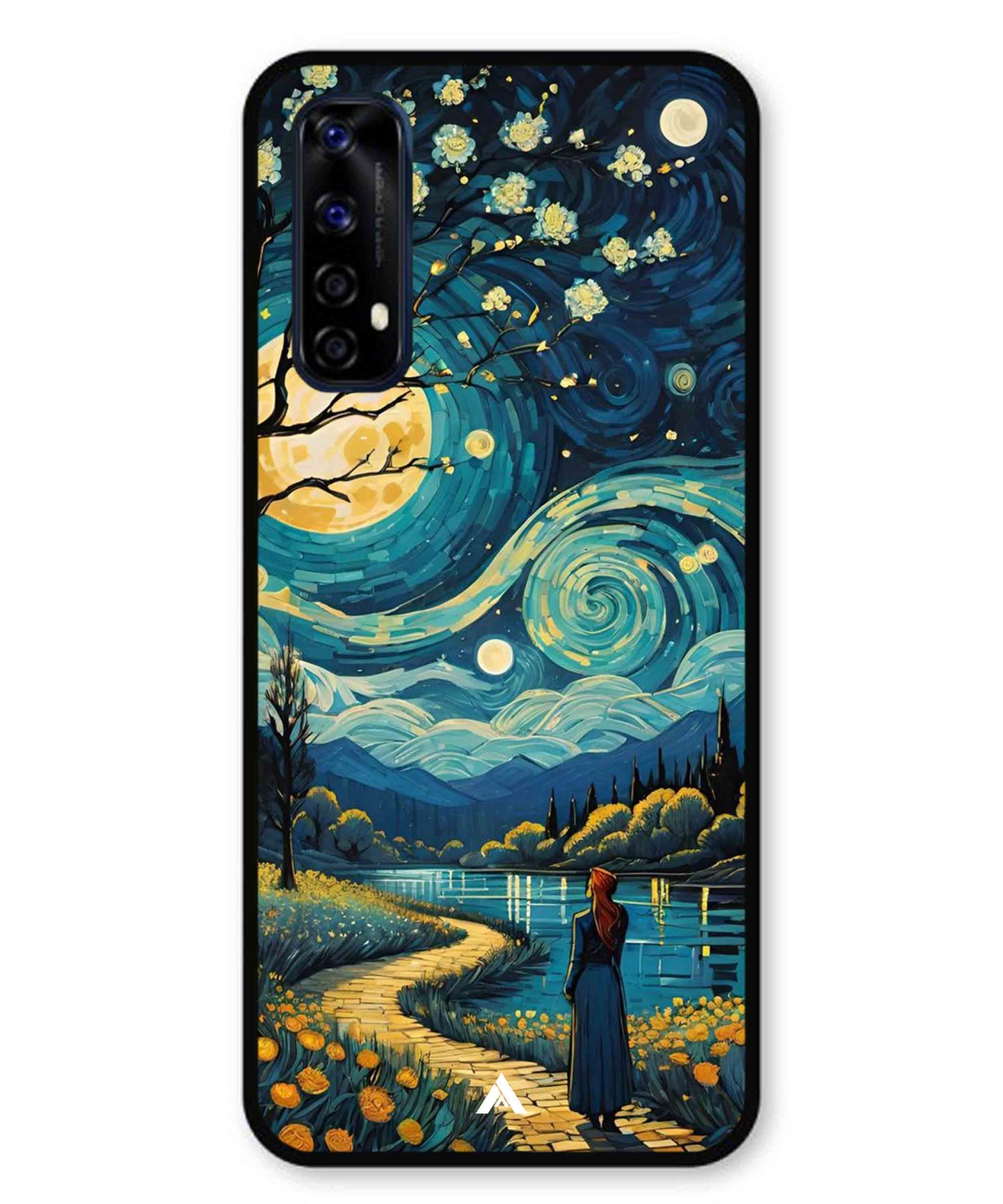 Starry Eve Art Aesthetic Metal Back Cover Phone Case for Realme 7