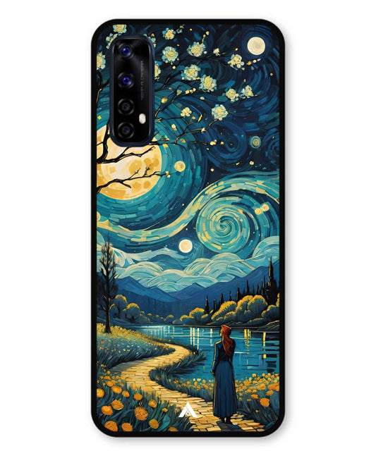 Starry Eve Art Aesthetic Metal Back Cover Phone Case for Realme 7