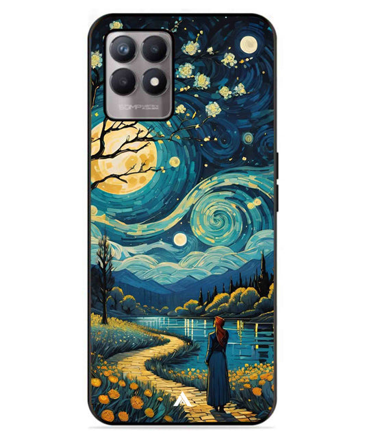 Starry Eve Art Aesthetic Metal Back Cover Phone Case for Realme 8 Pro