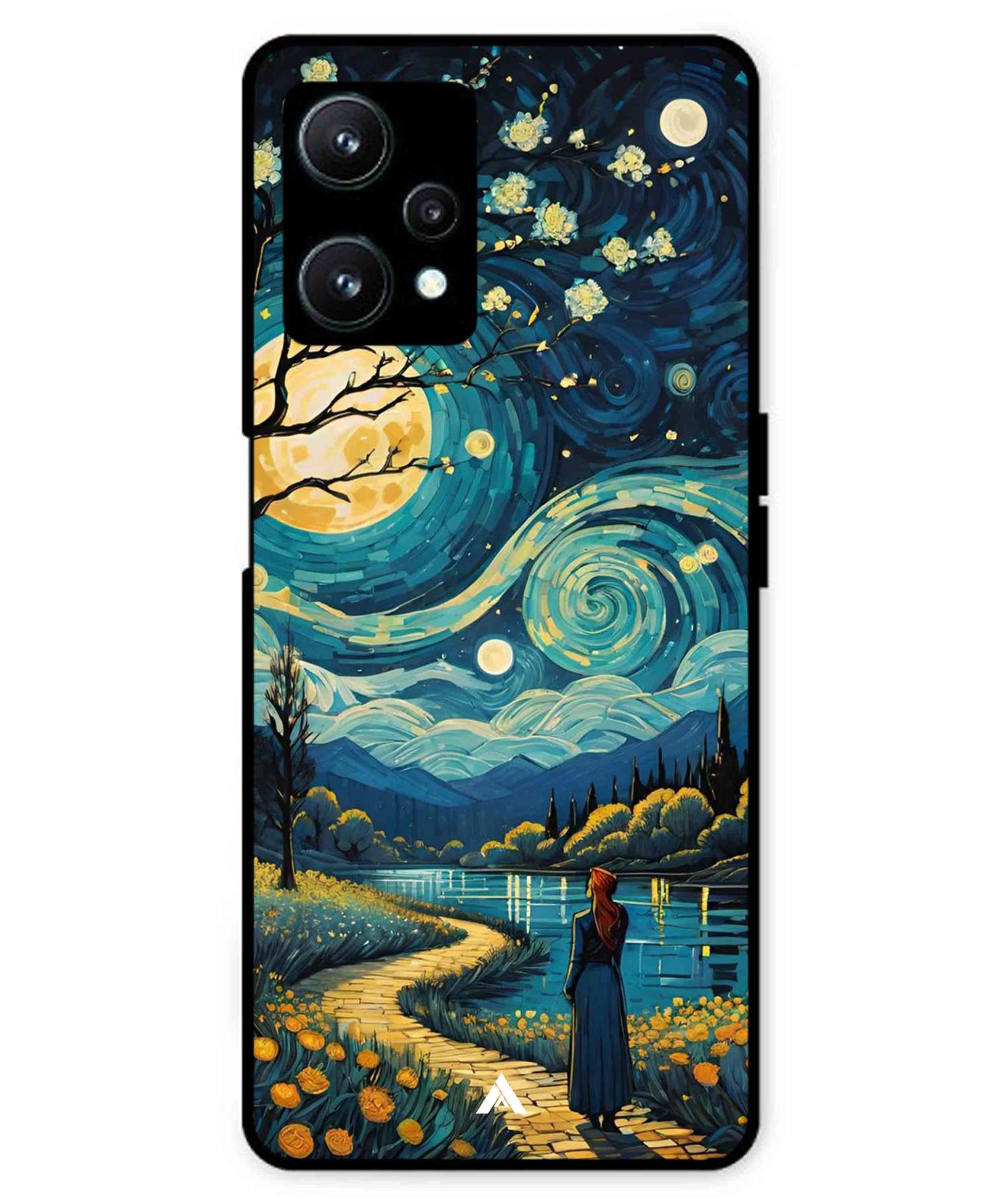 Starry Eve Art Aesthetic Metal Back Cover Phone Case for Realme 9 SE