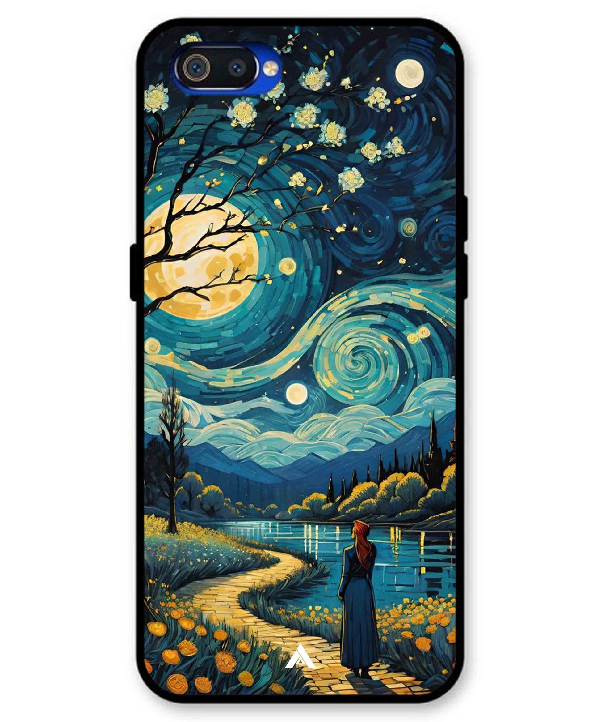 Starry Eve Art Aesthetic Metal Back Cover Phone Case for Realme C2