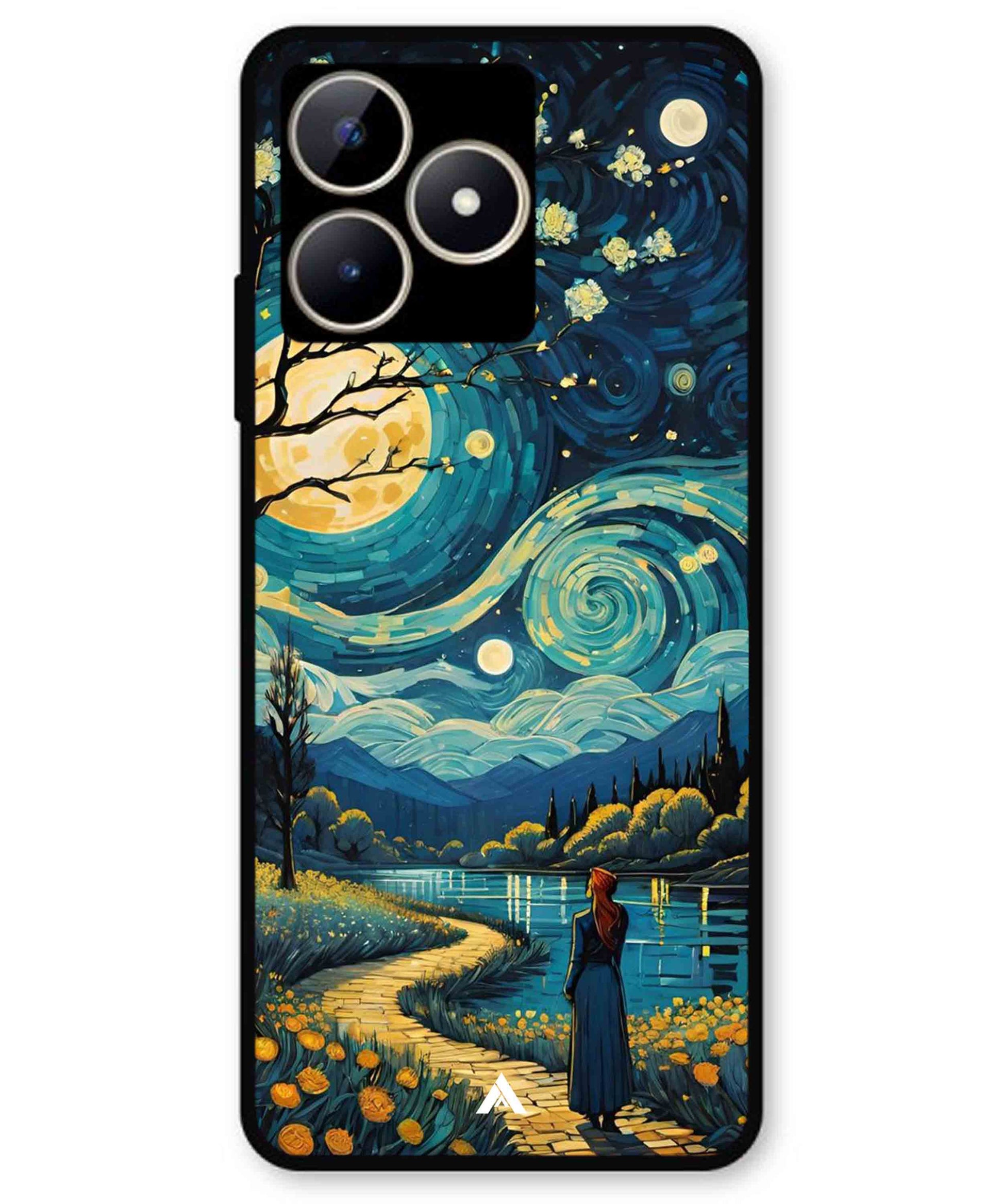 Starry Eve Art Aesthetic Metal Back Cover Phone Case for Realme C51